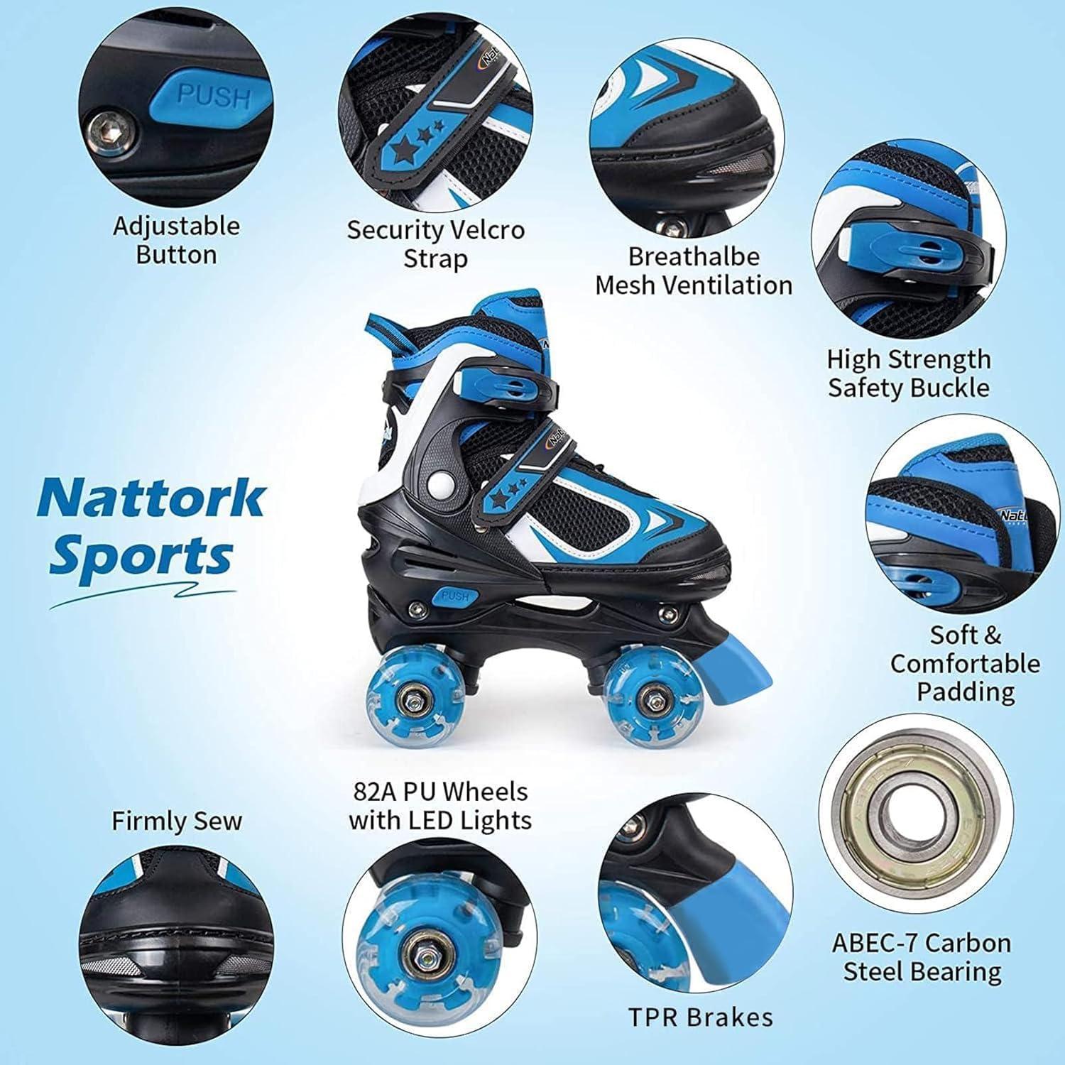 Patines en línea Nattork SF9001 ajustables para niños
