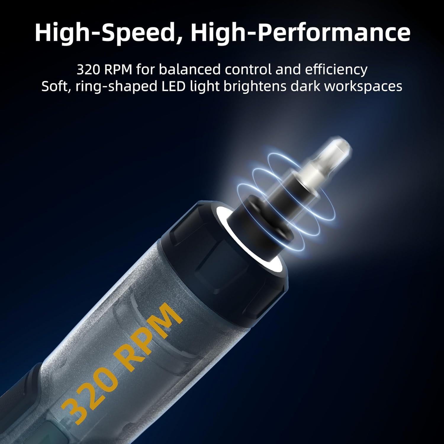 Destornillador Eléctrico Inalámbrico iFu con 12 Puntas y Luz LED