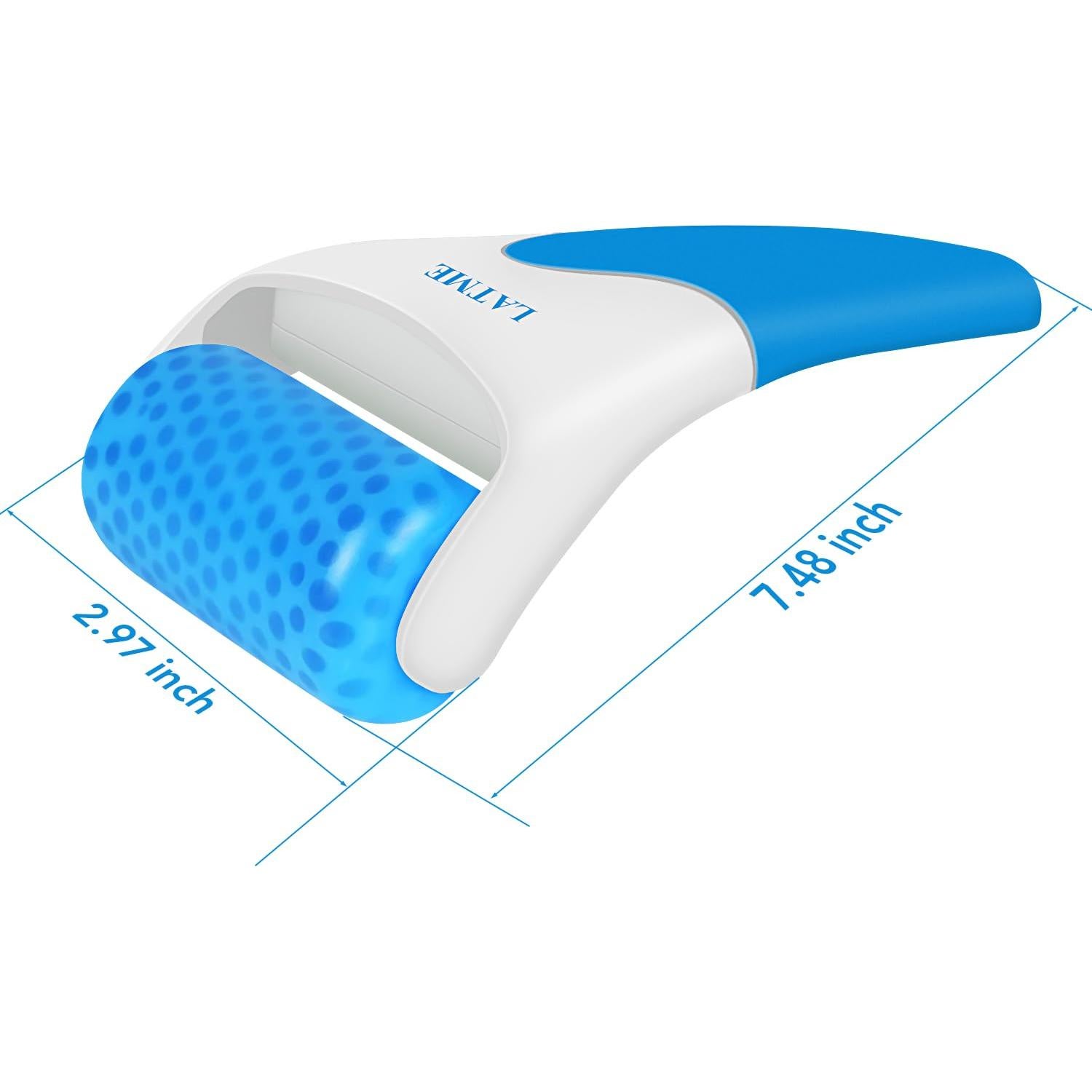 Rodillo de Hielo LATME para Masaje Facial y Corporal Azul