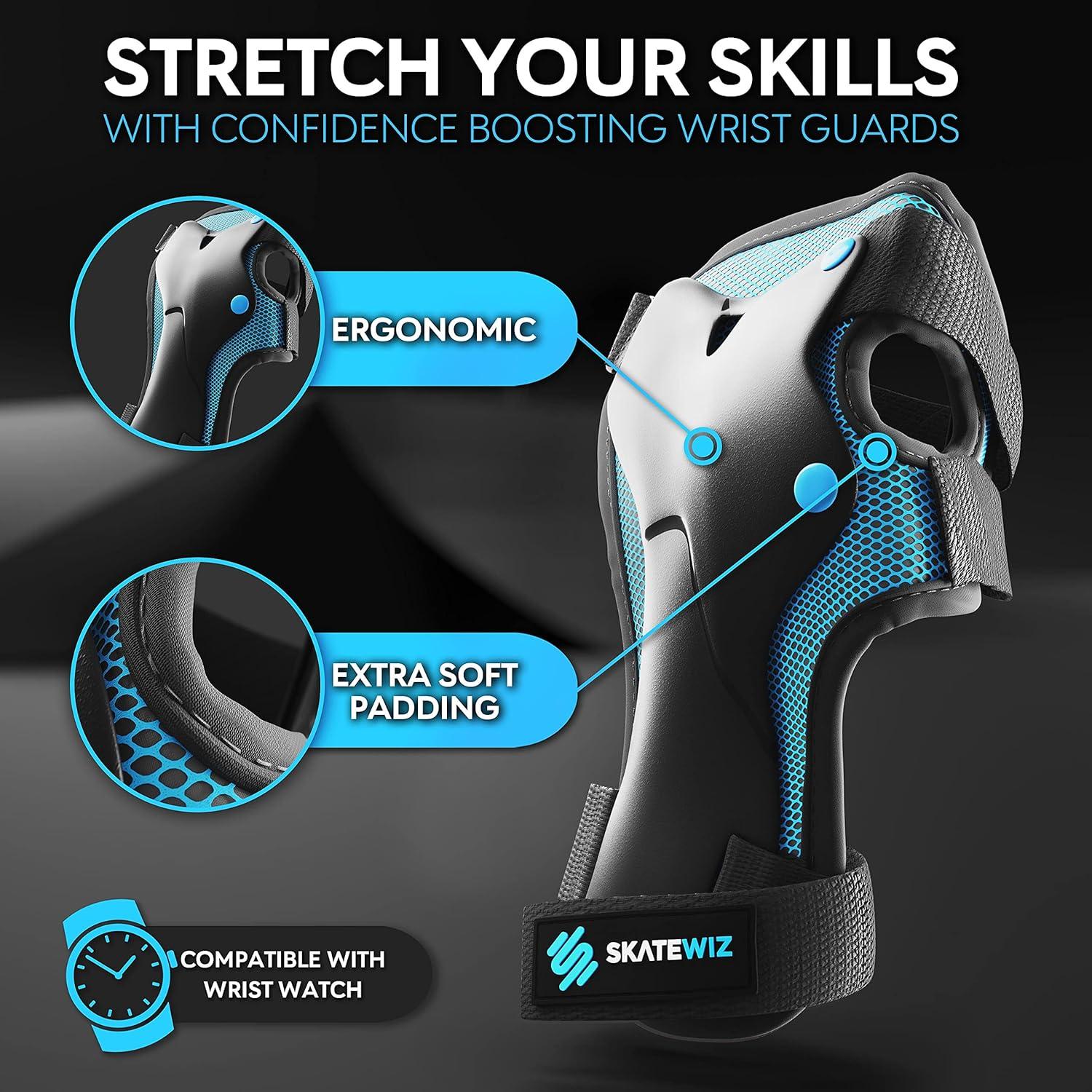 SKATEWIZ Almohadillas de Protección para Patinaje 6pc