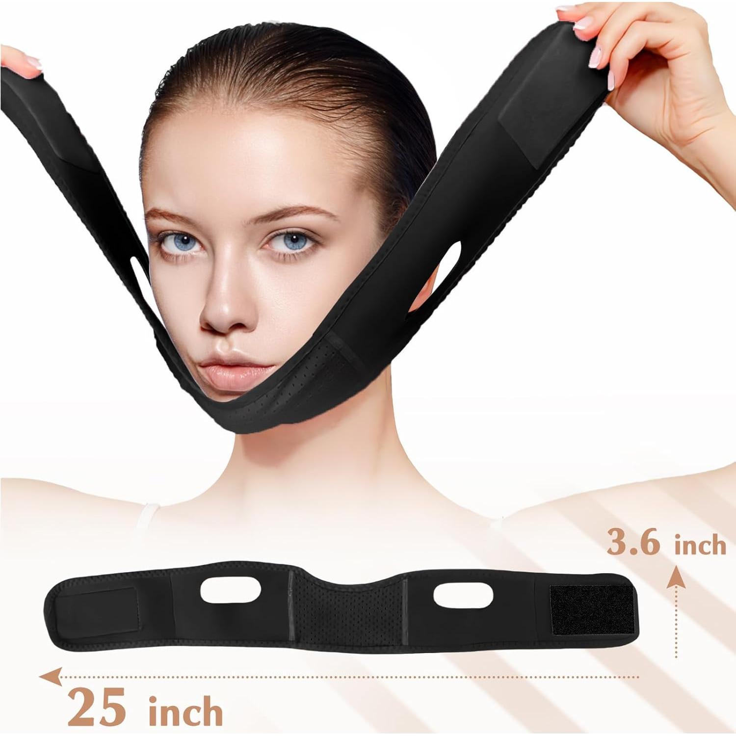 Mascarilla Reutilizable Beiskll para Levantar Mandíbula Negra