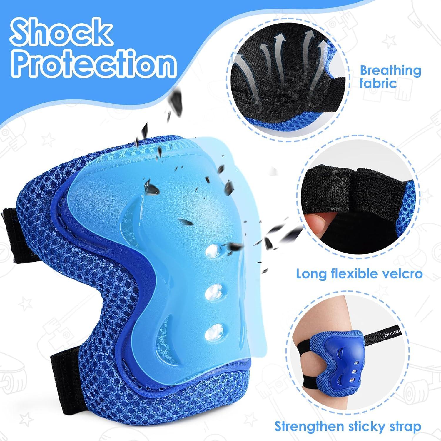 BOSONER Conjunto de Protectores para Niños 3-15 Años Azul