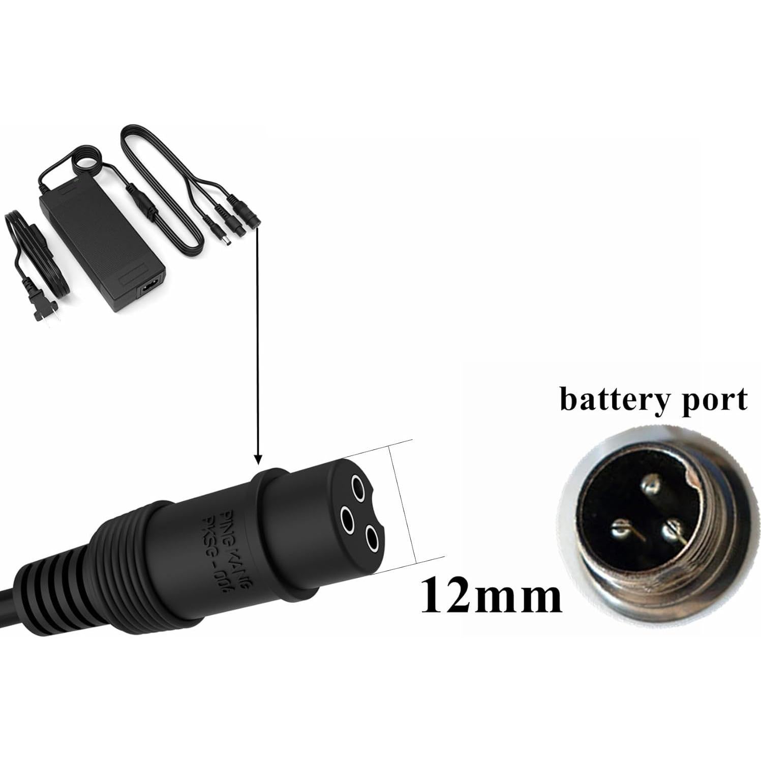 Cargador de Scooter Eléctrico WOJIADA 29.4V 2A 3-en-1