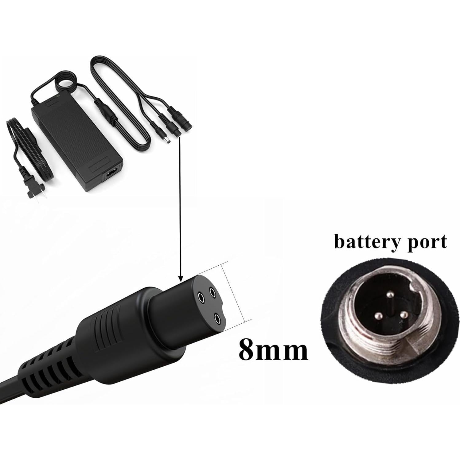 Cargador de Scooter Eléctrico WOJIADA 29.4V 2A 3-en-1