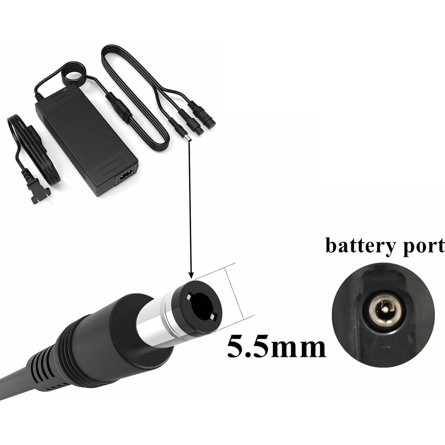 Cargador de Scooter Eléctrico WOJIADA 29.4V 2A 3-en-1