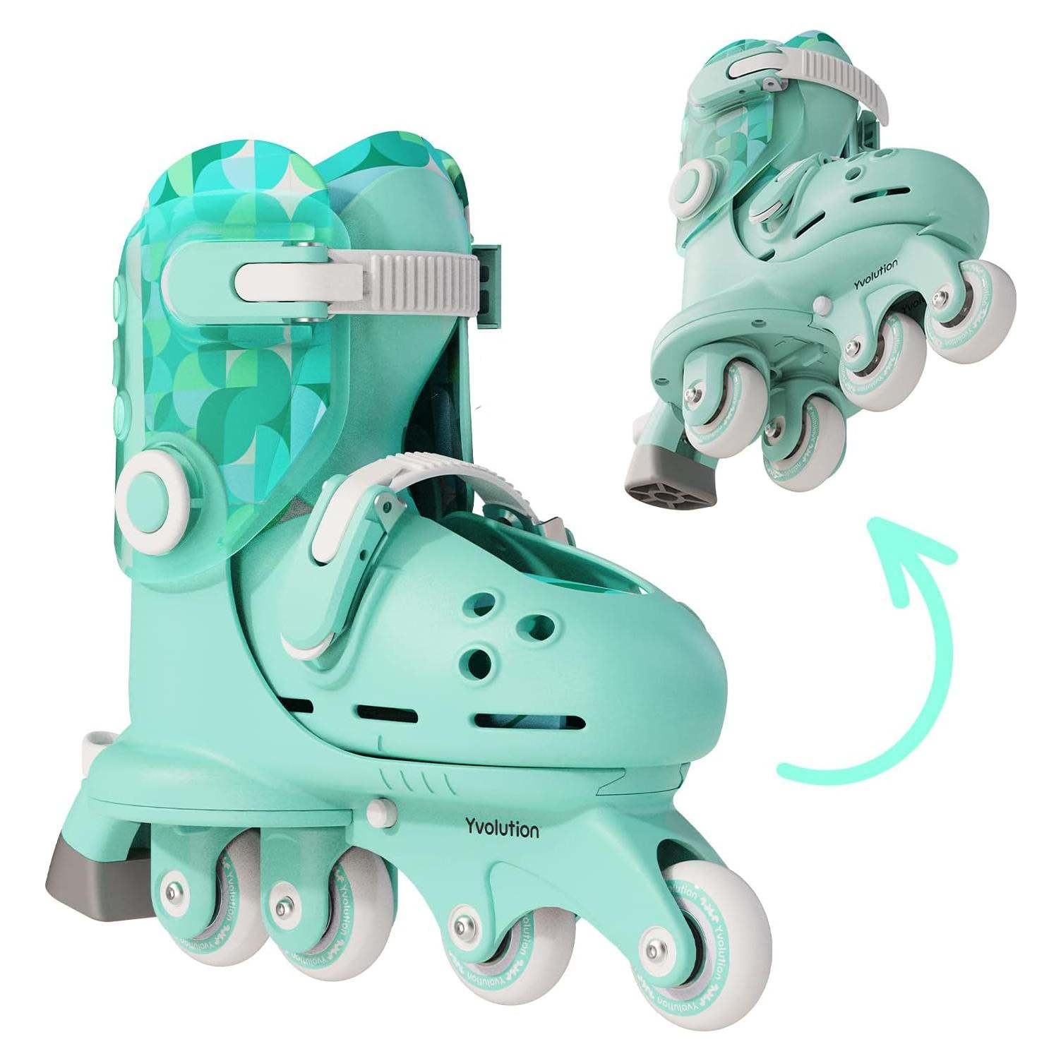 Patines Yvolution Twista Verde 2 en 1 Ajustables 7-11