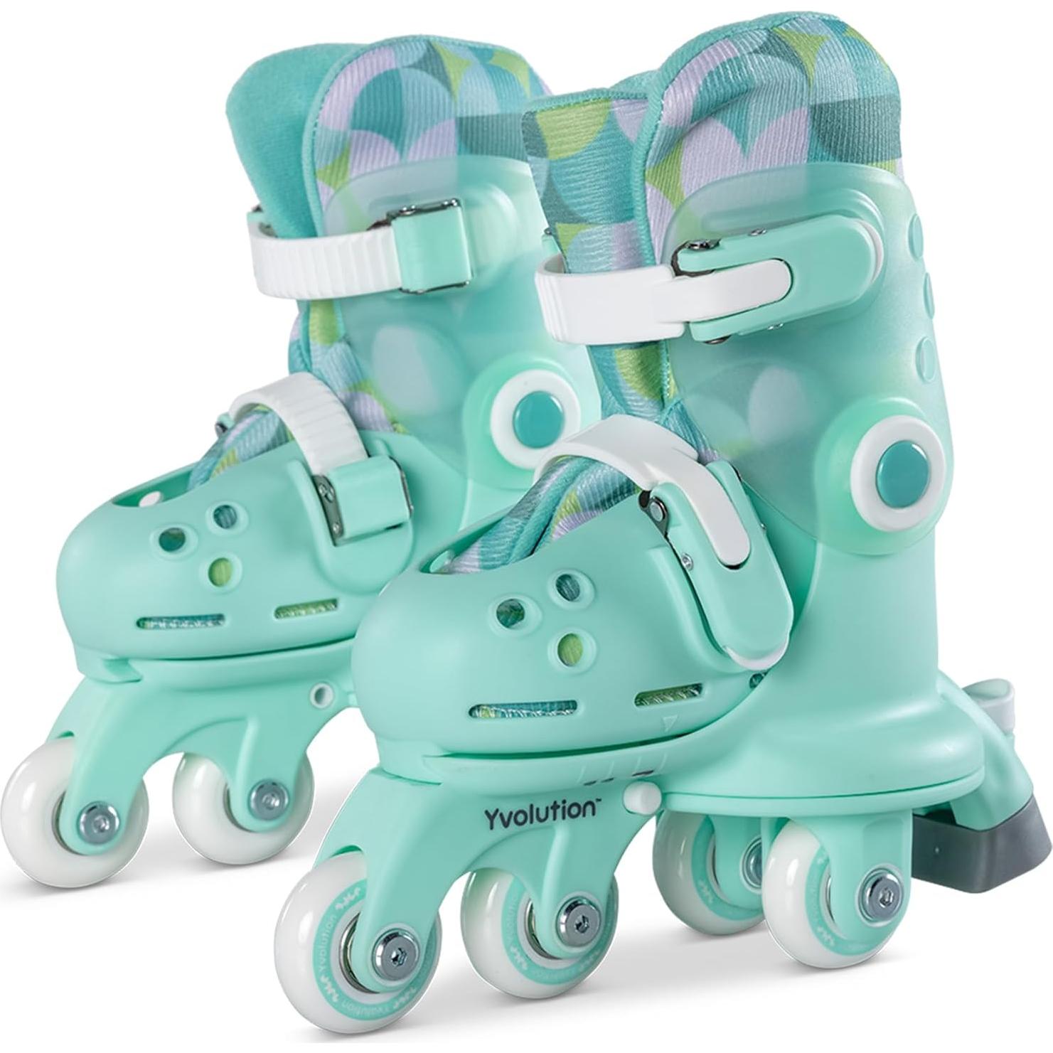 Patines Yvolution Twista Verde 2 en 1 Ajustables 7-11