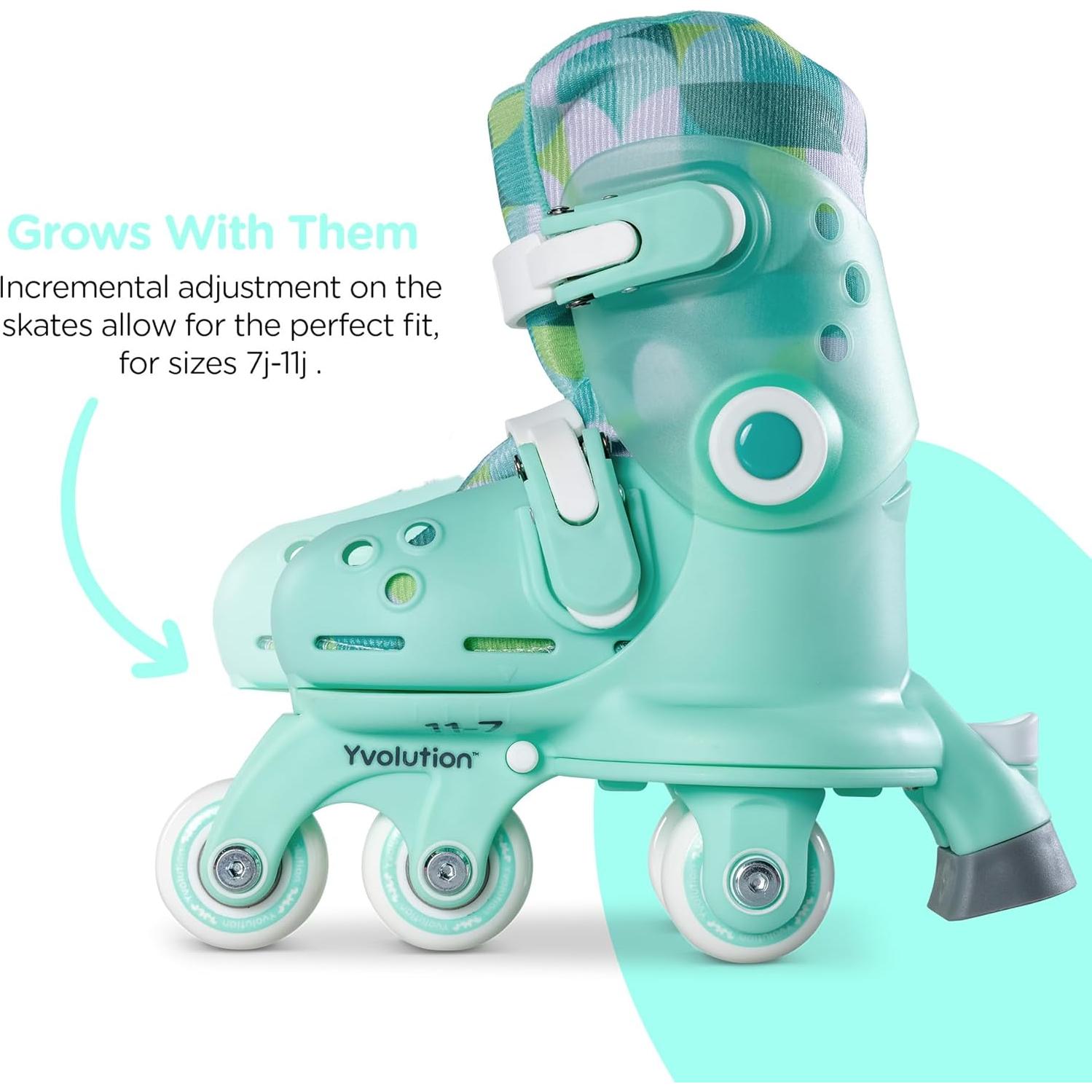 Patines Yvolution Twista Verde 2 en 1 Ajustables 7-11