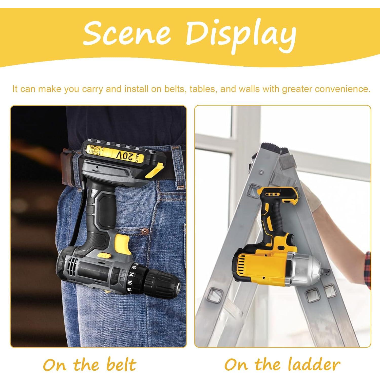 2 Clips de Cinturón Dewalt N268241 Acero Inoxidable 20V