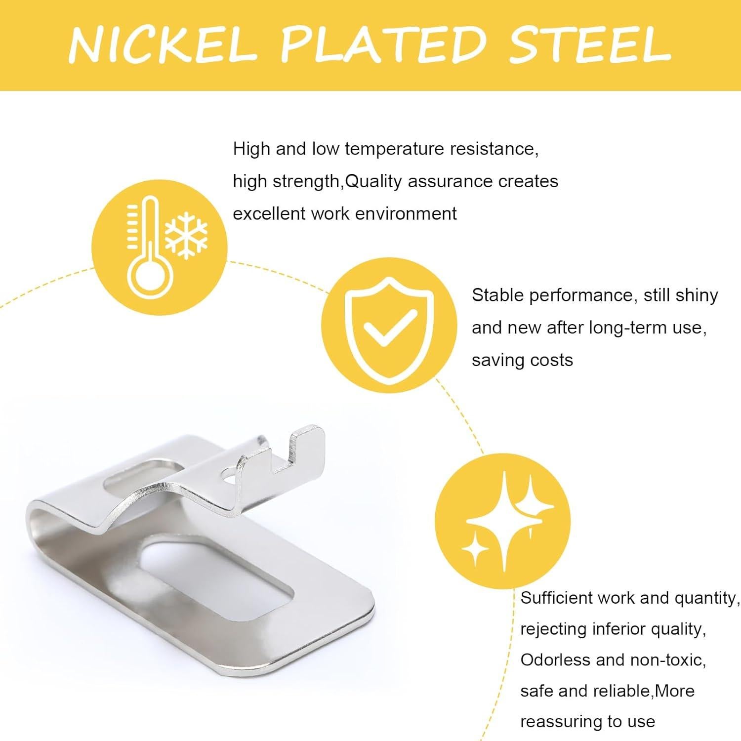 2 Clips de Cinturón Dewalt N268241 Acero Inoxidable 20V