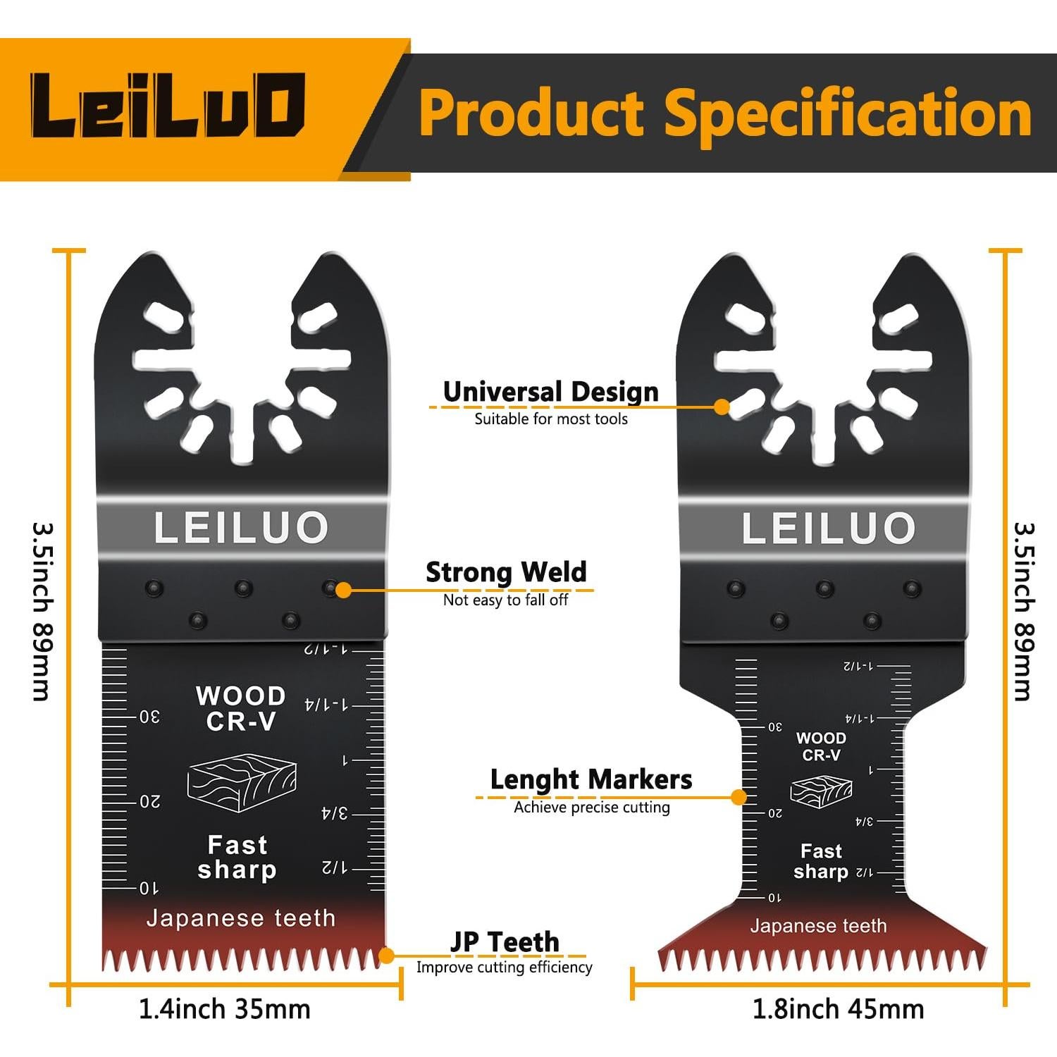Juego de 100 Cuchillas Multiherramienta LEILUO Dientes Japoneses CrV