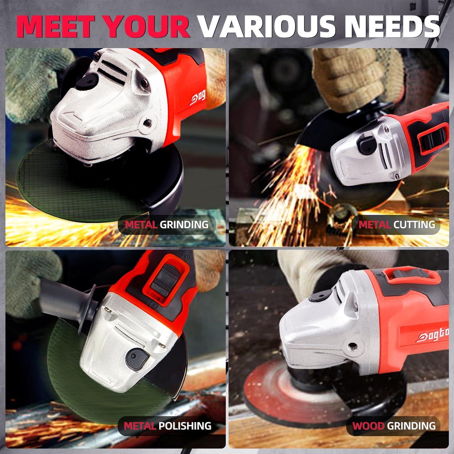 Amoladora Angular Inalámbrica DOGTOOTH 21V 4-1/2" Kit Completo