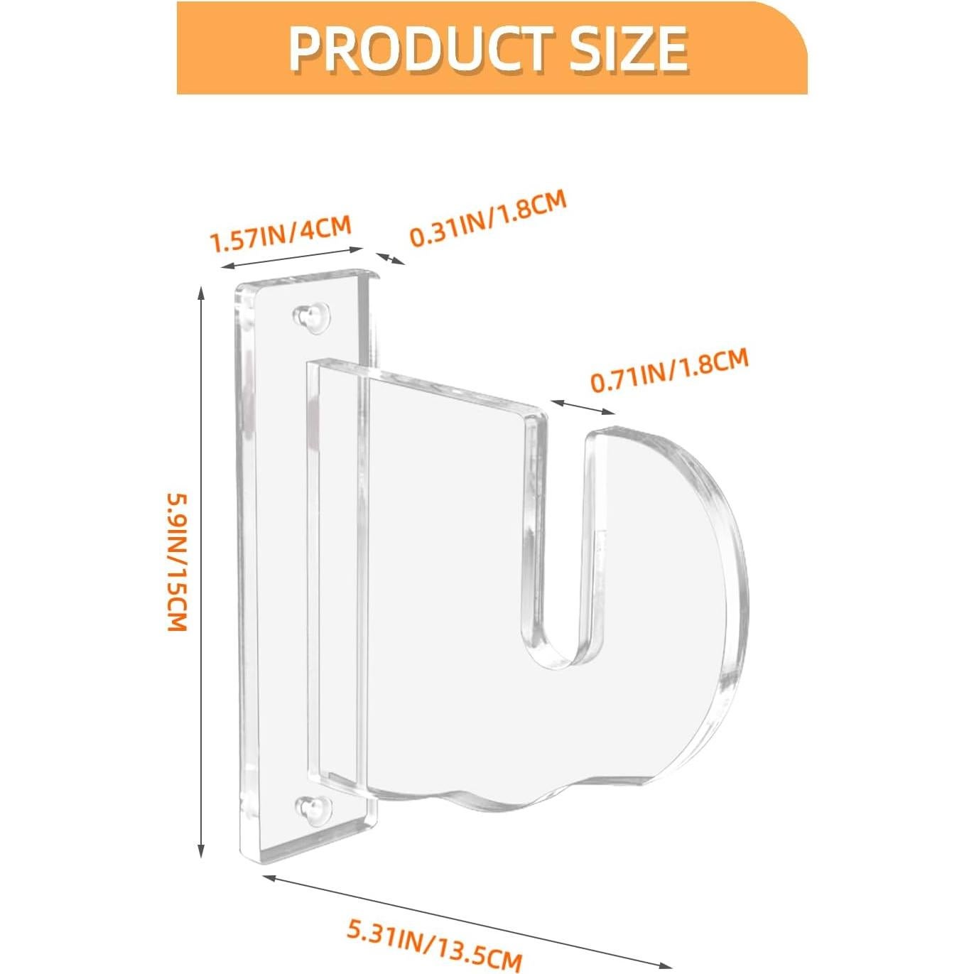 Soporte de Pared BiJun para Skateboard Acrílico Transparente