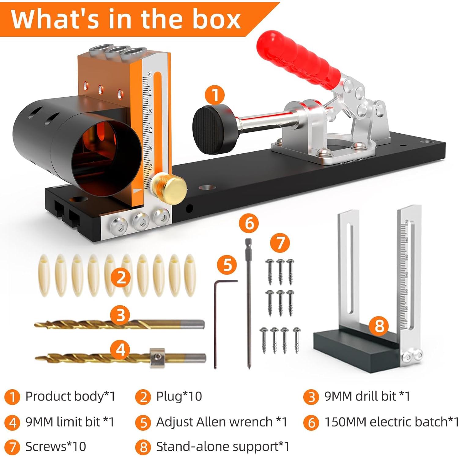 Kit de Plantilla de Agujeros Pocket HFM - 3 Herramientas de Perforación