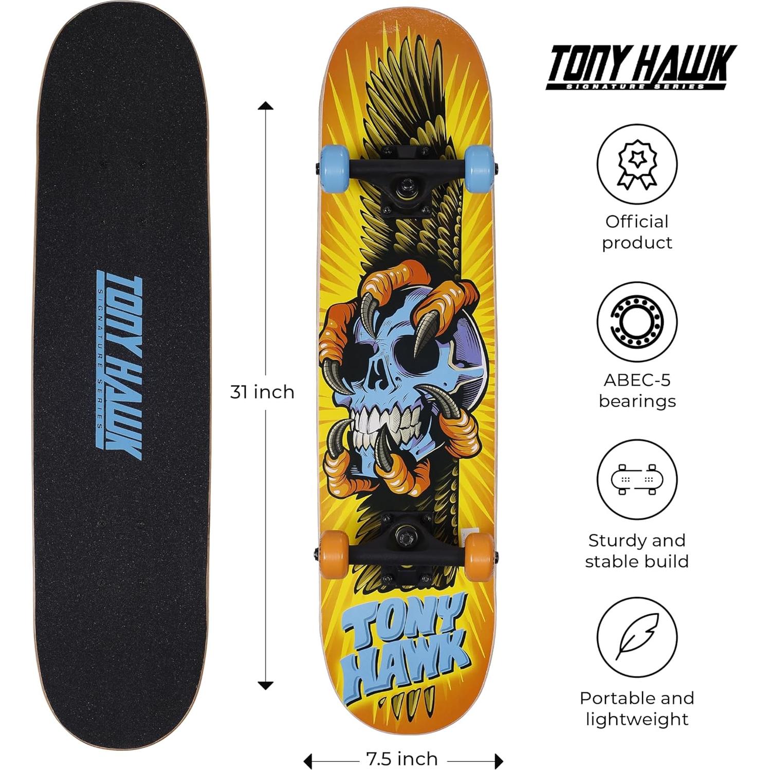 Patineta Voyager 31" Tony Hawk Calavera 7.75" 2.45kg