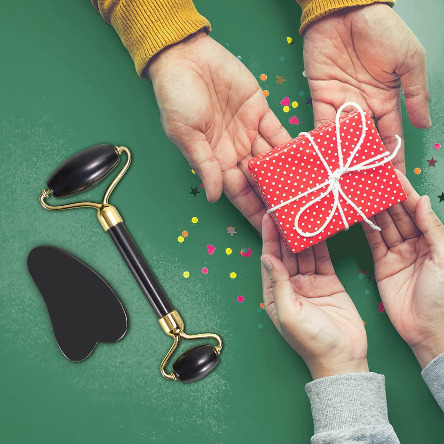 Juego de Rodillo de Jade y Gua Sha YLTNEUQER - Cuidado Facial