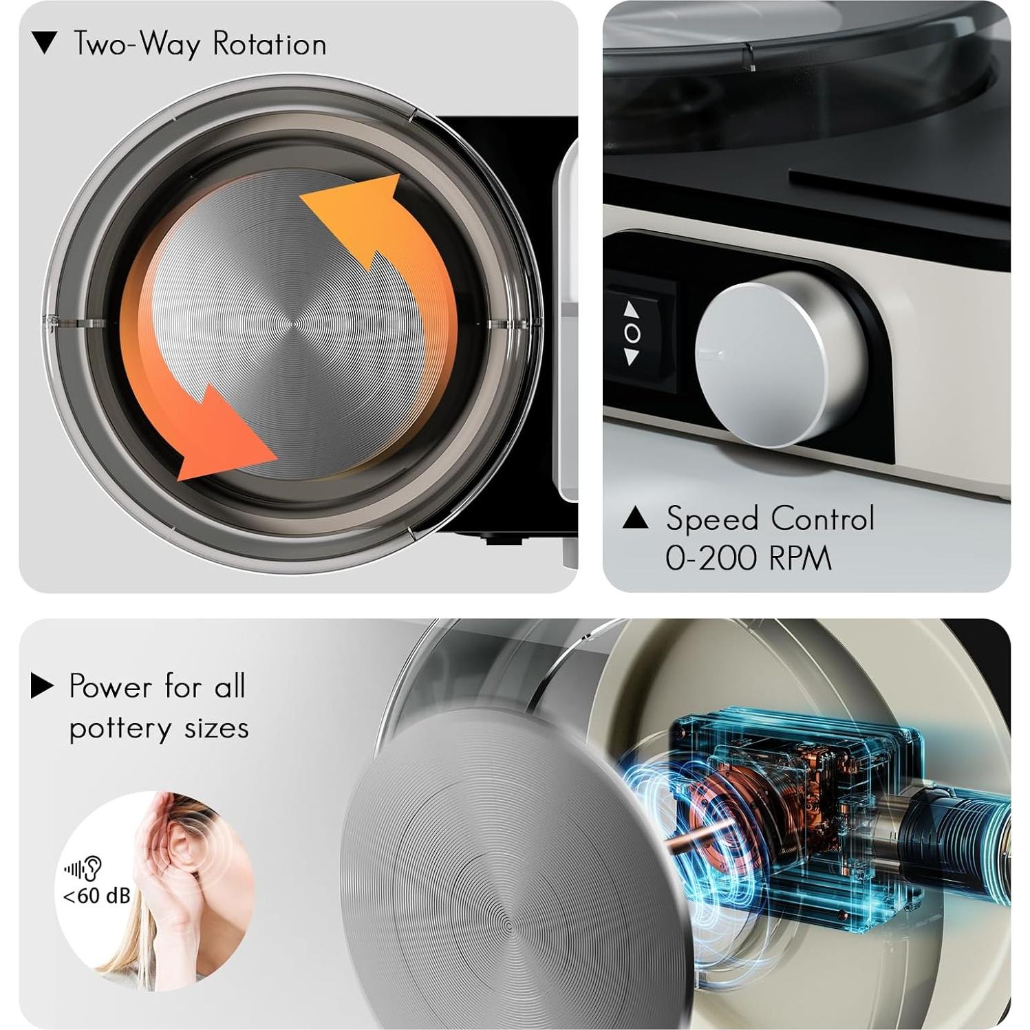 Torno de Alfarería Catcrafter CAT-POT para Principiantes 15.24 cm