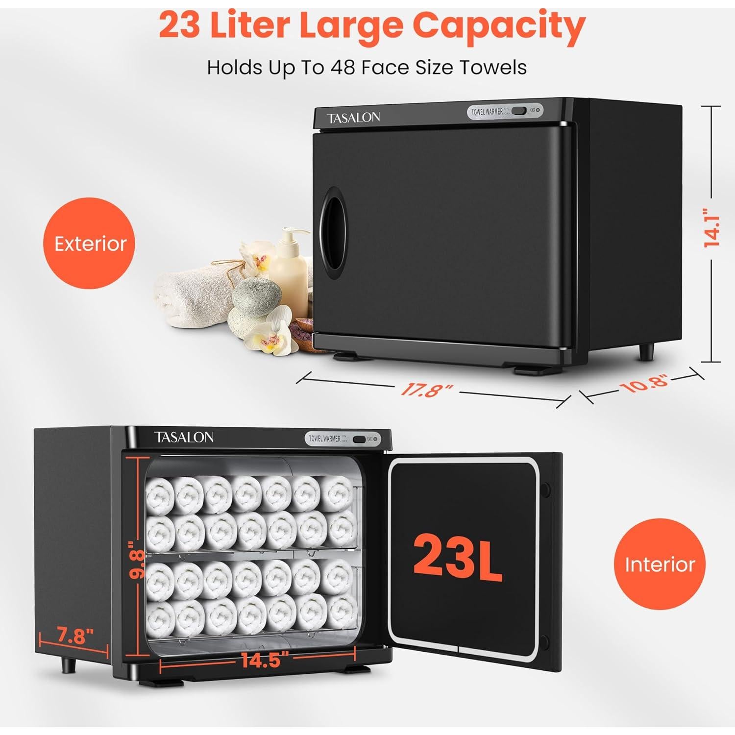 Calentador de Toallas TASALON 23L Profesional Negro