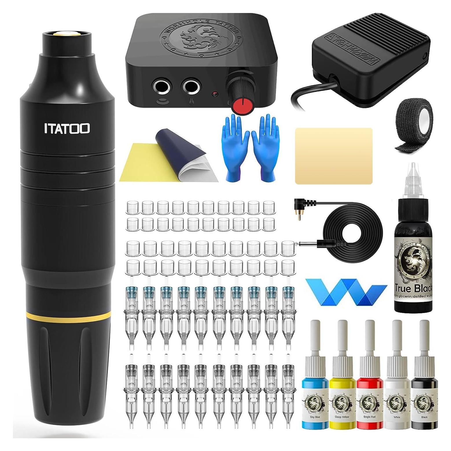 Kit de Tatuaje ITATOO WTK164 para Principiantes con Tintas