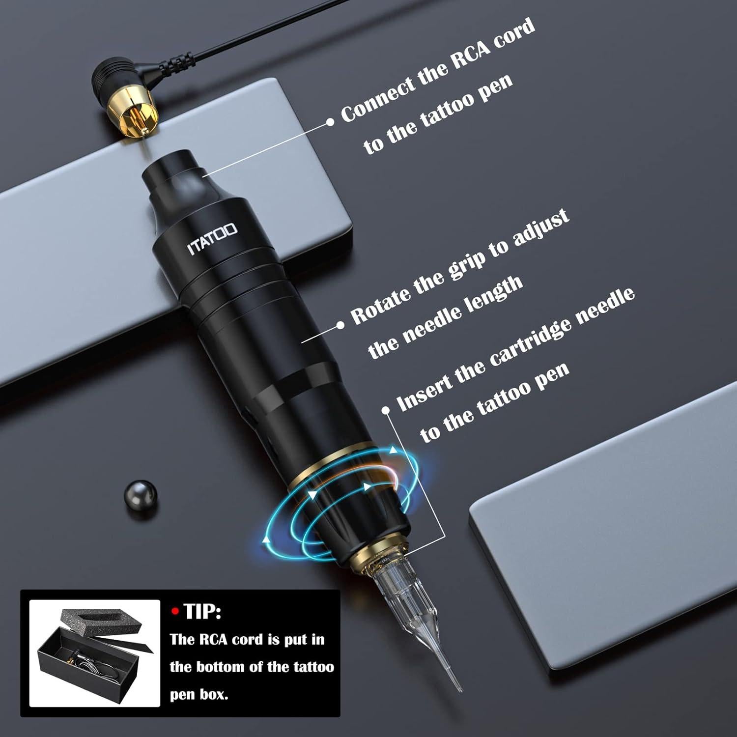 Kit de Tatuaje ITATOO WTK164 para Principiantes con Tintas