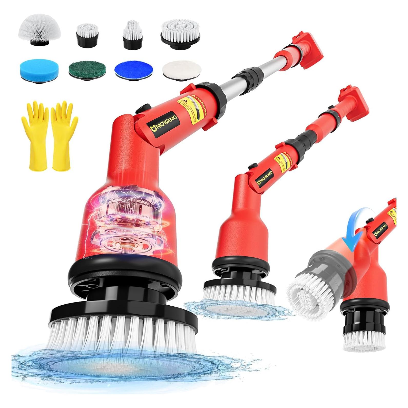 Cepillo Eléctrico Giratorio Uniqwamo 1000 RPM con Extensión 119 cm