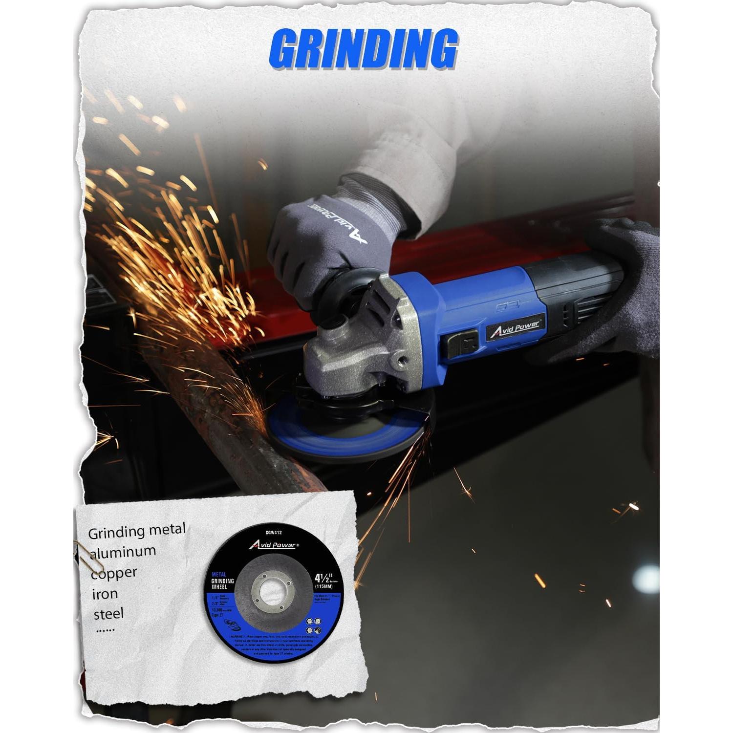Amoladora Angular AVID POWER 900W 4.5" con Accesorios