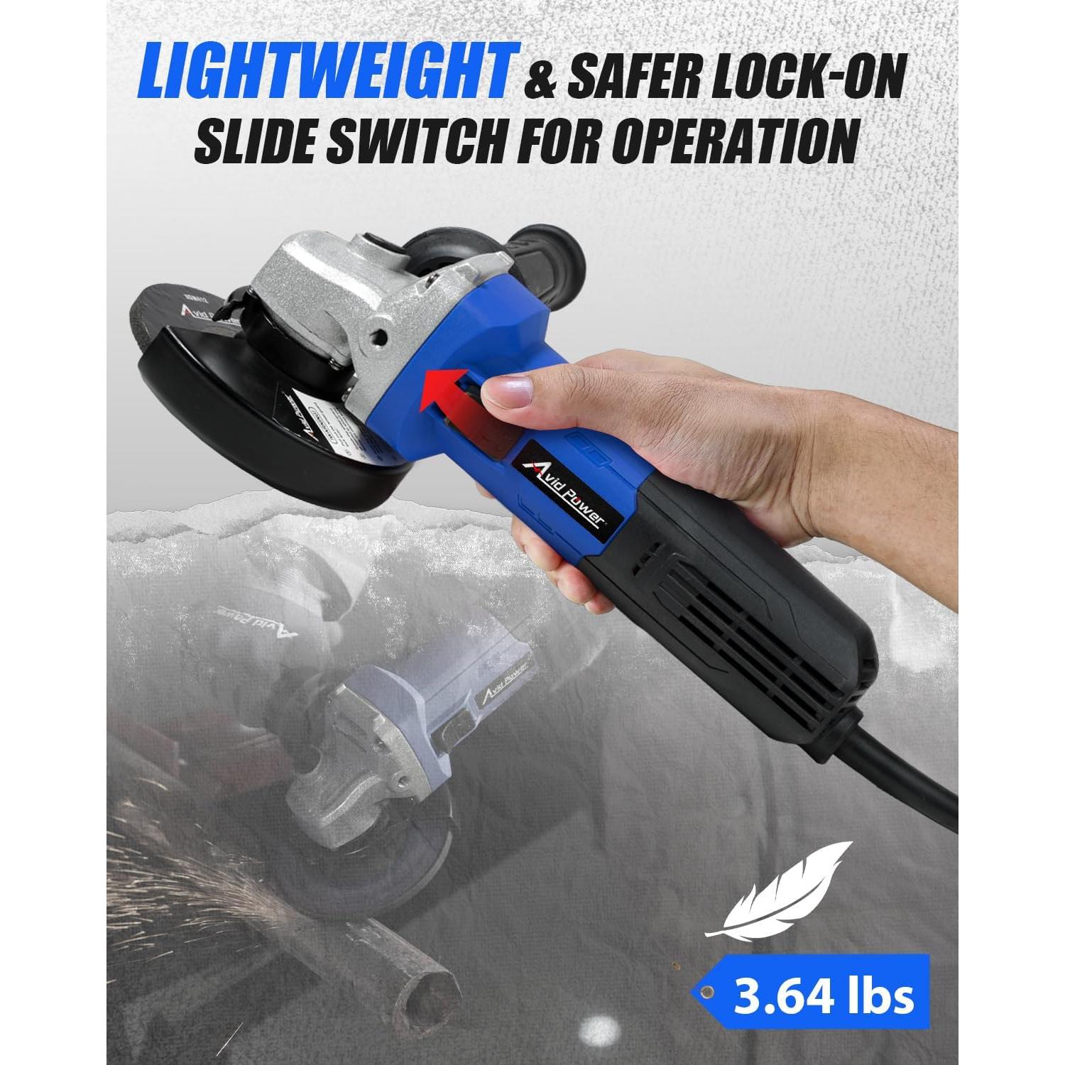 Amoladora Angular AVID POWER 900W 4.5" con Accesorios