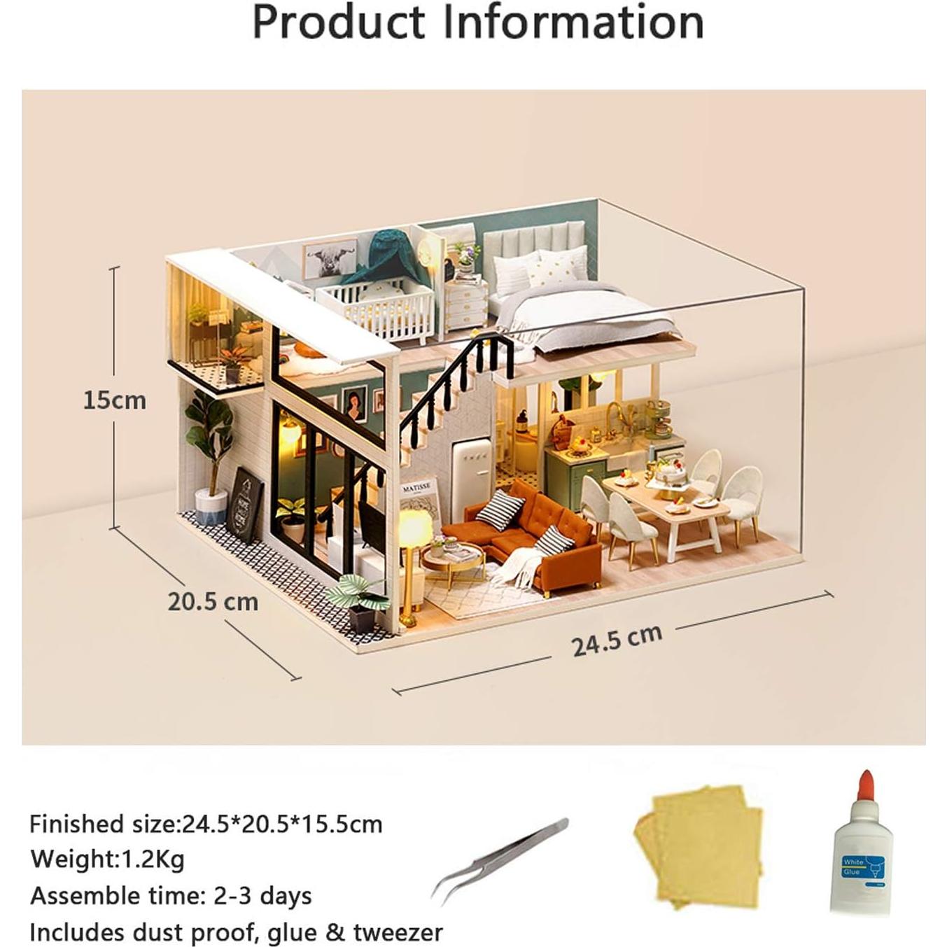 Casa de Muñecas 3D MAGQOO Miniatura con Muebles DIY