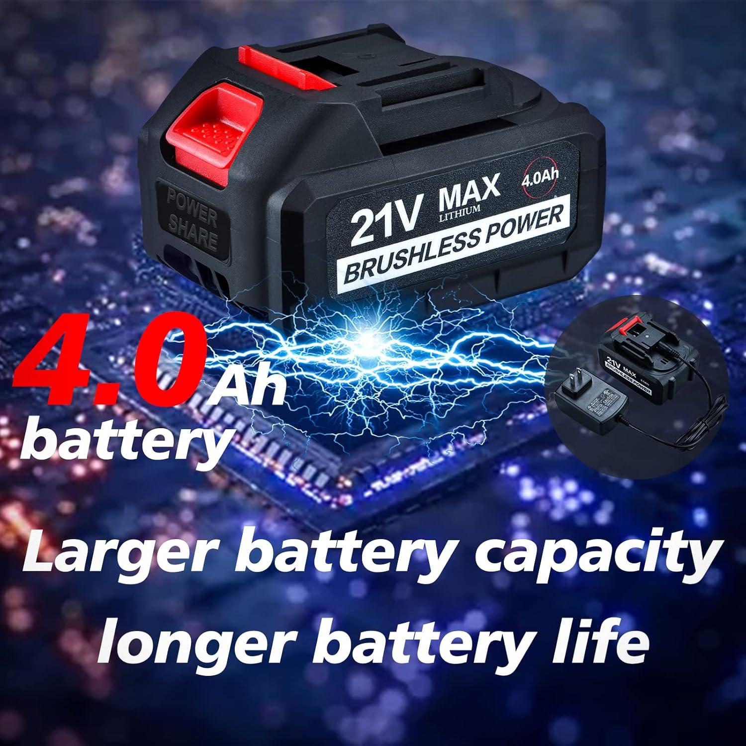 Llave de Impacto Inalámbrica AOBEN 21V 400N.m 3000rpm con Batería