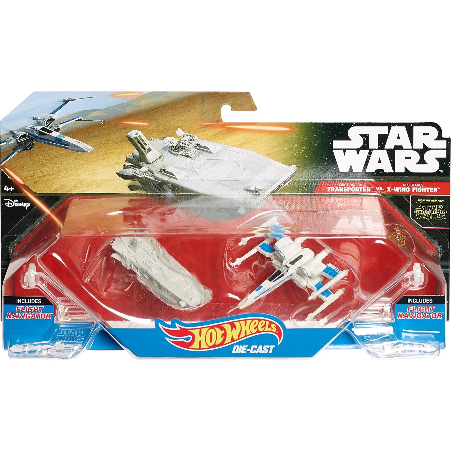 Hot Wheels Star Wars 2-Pack Caza Estelar y Transportador