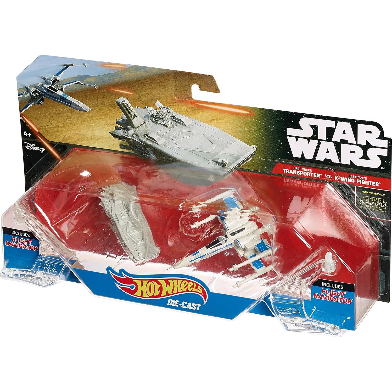 Hot Wheels Star Wars 2-Pack Caza Estelar y Transportador