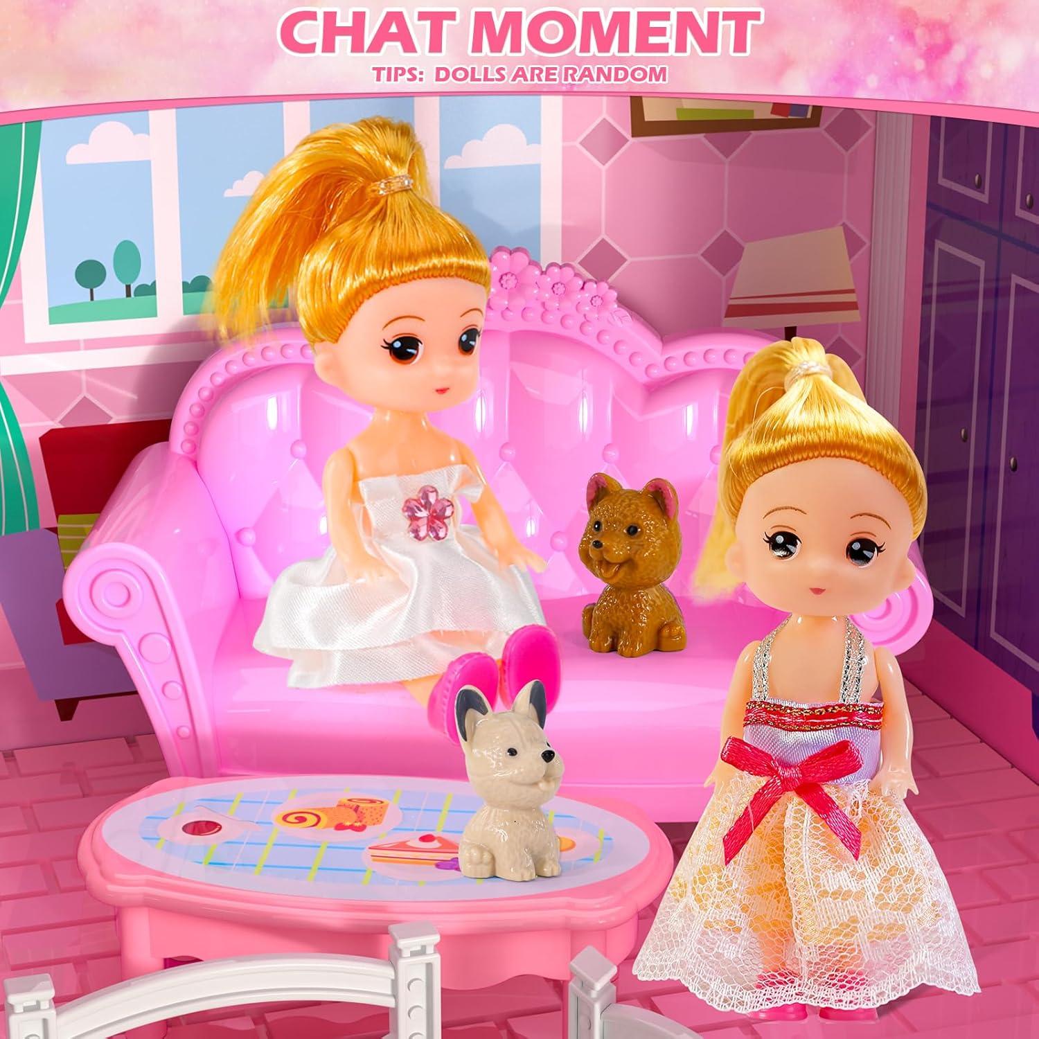 Casa de Muñecas Doloowee 4 Pisos 10 Habitaciones Juguete