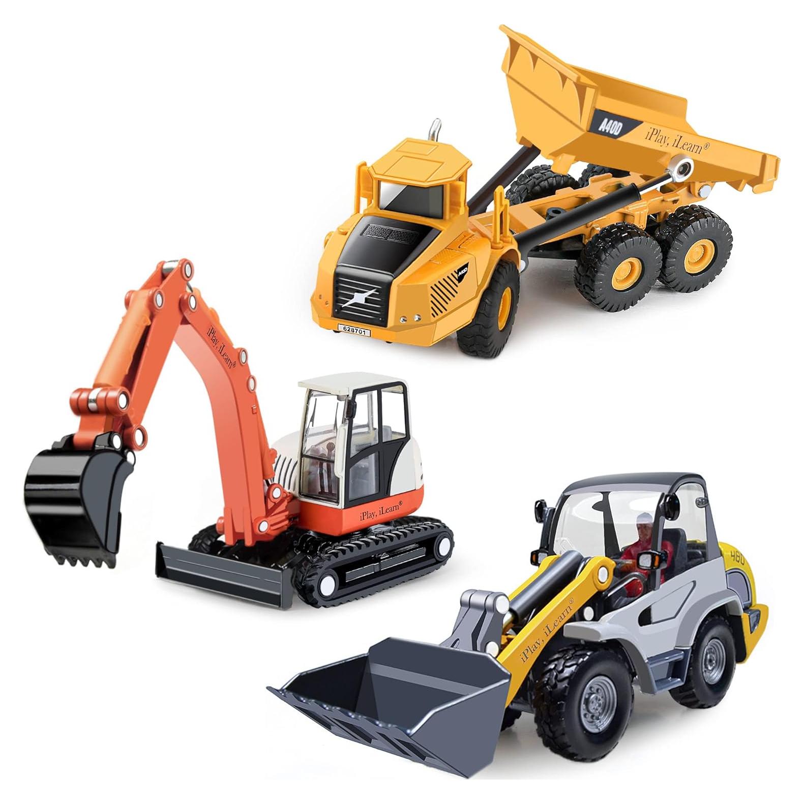 iPlay, iLearn Camión Volquete y Excavadora Metal 12,7cm