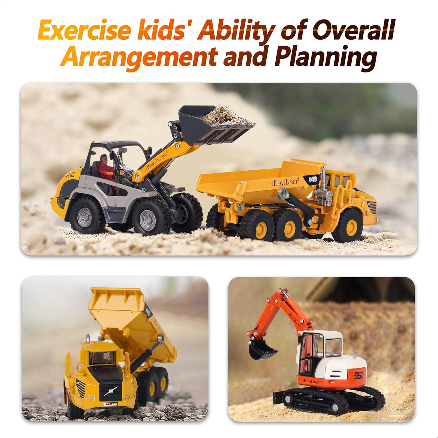 iPlay, iLearn Camión Volquete y Excavadora Metal 12,7cm