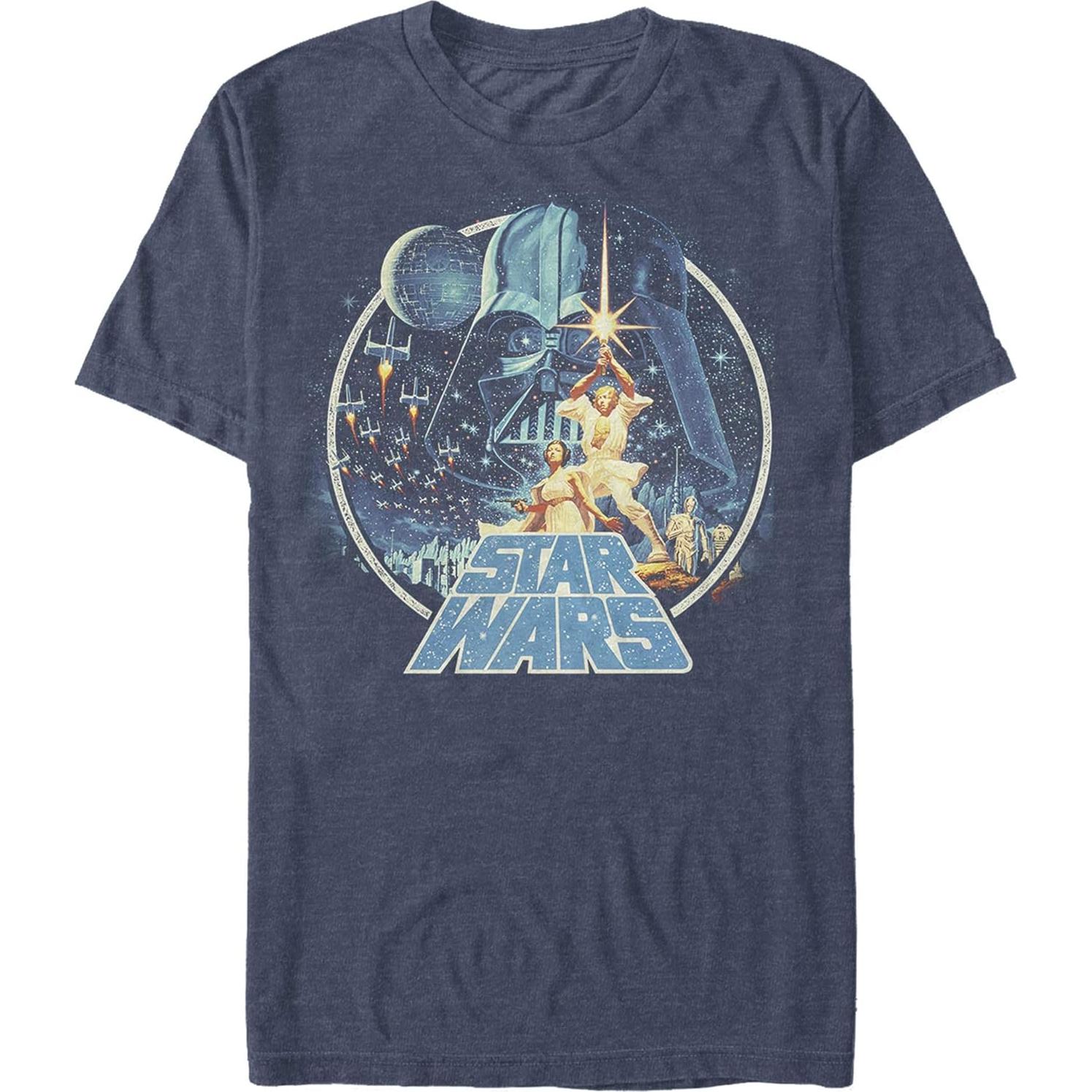Camiseta Gráfica Star Wars Vintage Fifth Sun Azul Marino
