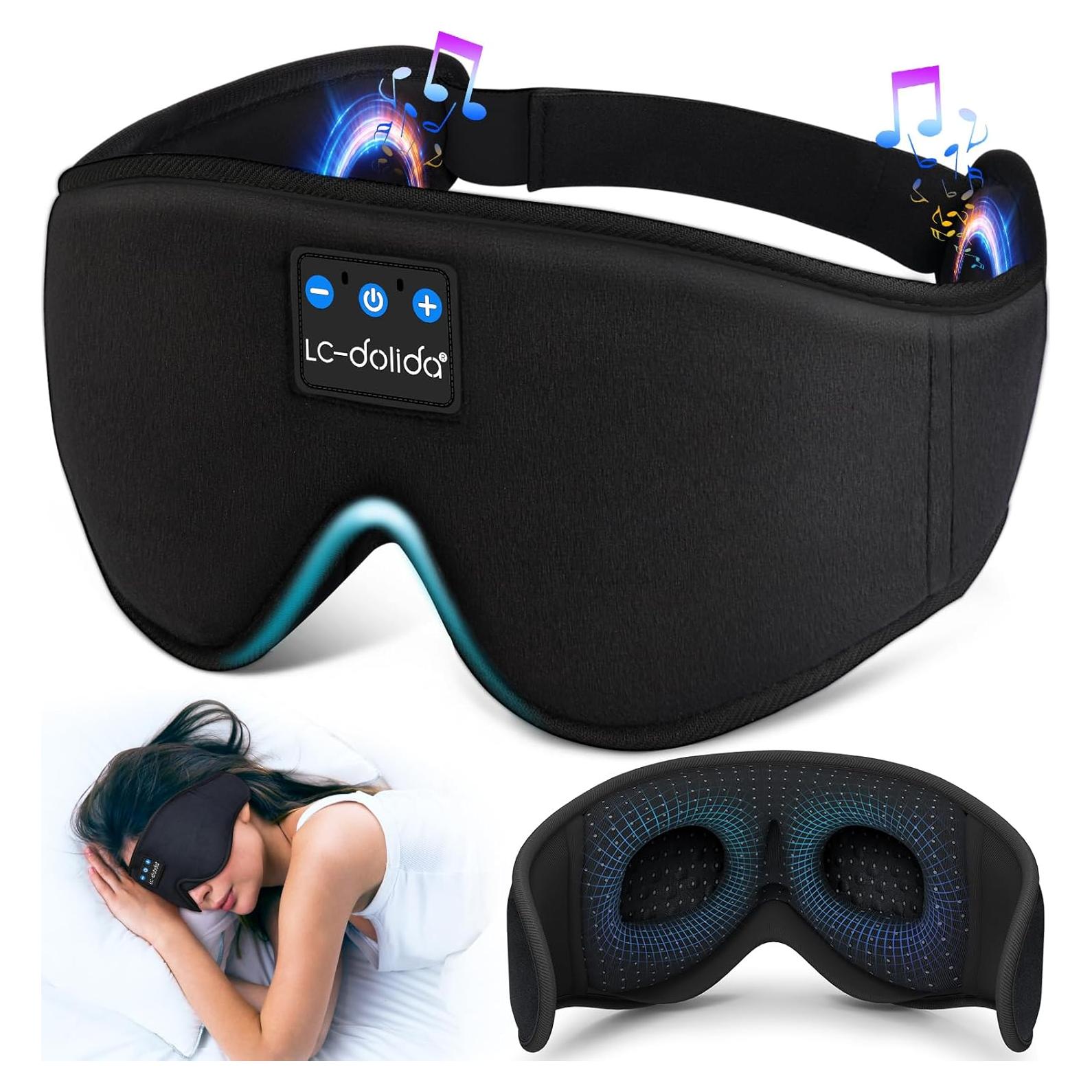 Auriculares para dormir LC-dolida con Bluetooth y máscara 3D