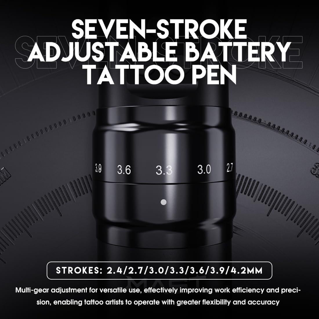 Mast Fold2 Pro Máquina de Tatuaje Inalámbrica 7 Golpes 2 Baterías