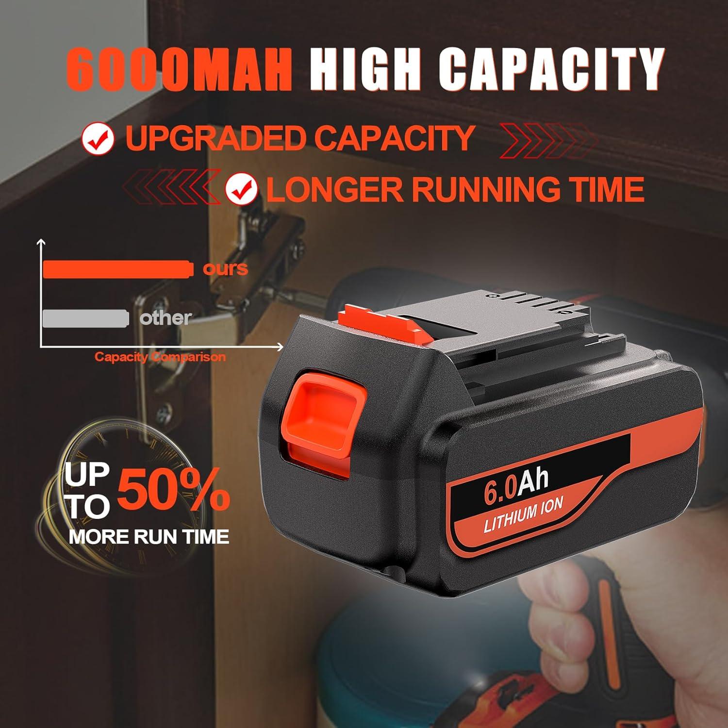 Batería de Litio 20V 6000mAh TenHutt para Black & Decker