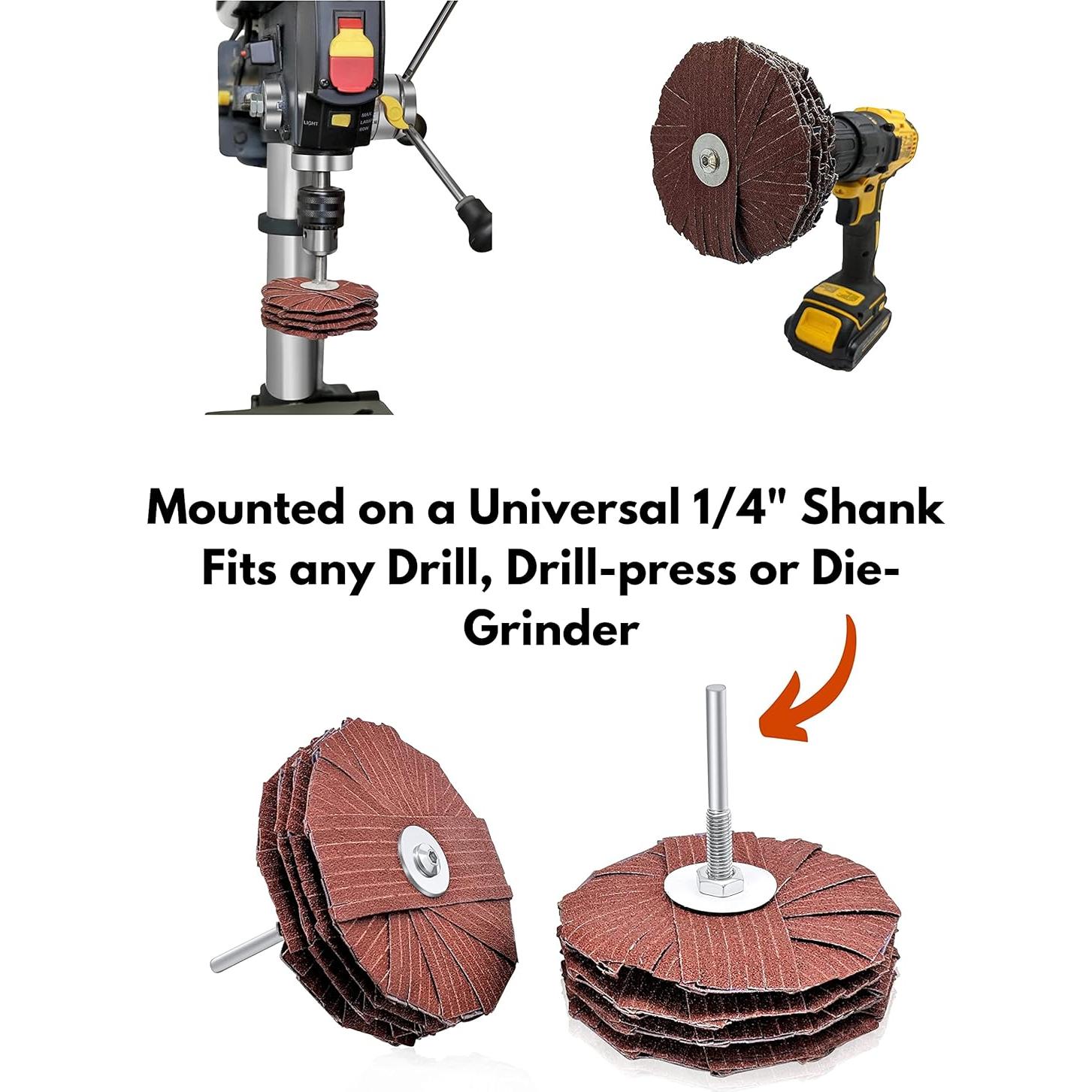 Kit de Mopa de Lijado 4" LINE10 Tools - Grano 80, 120, 240