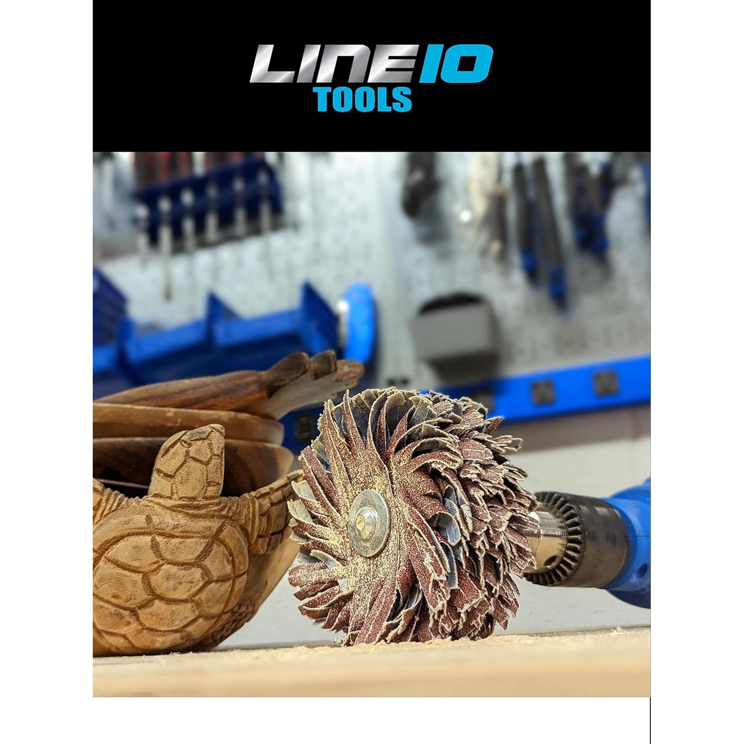 Kit de Mopa de Lijado 4" LINE10 Tools - Grano 80, 120, 240