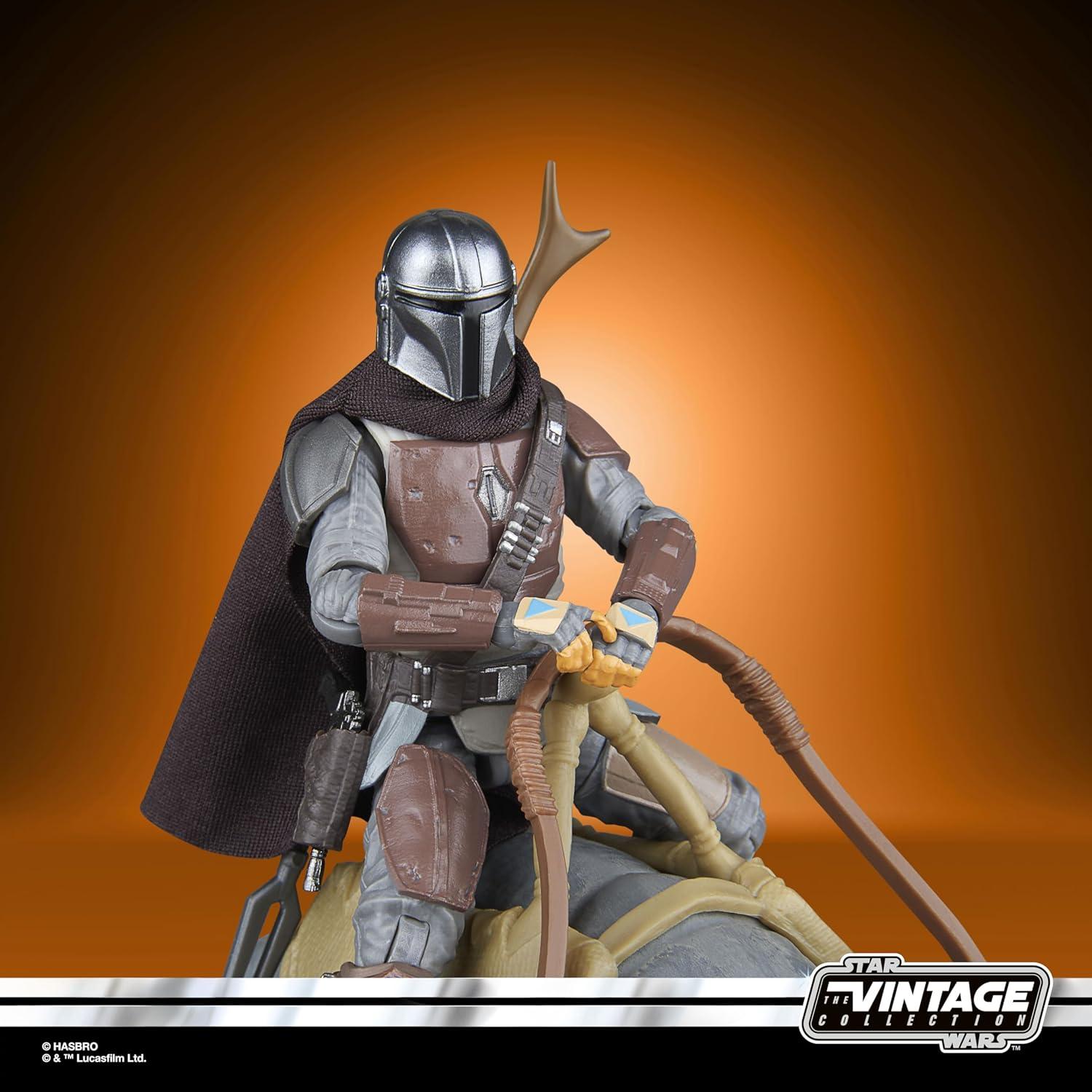 Figura de Acción Star Wars Blurrg y Mandaloriano 9.5 cm