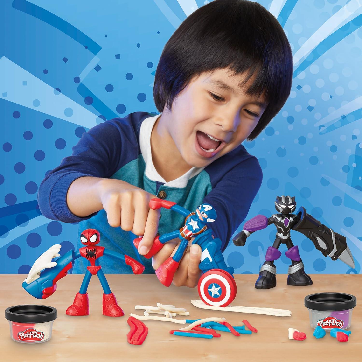 Set de Aventura de Héroes Marvel Play-Doh con 3 Figuras