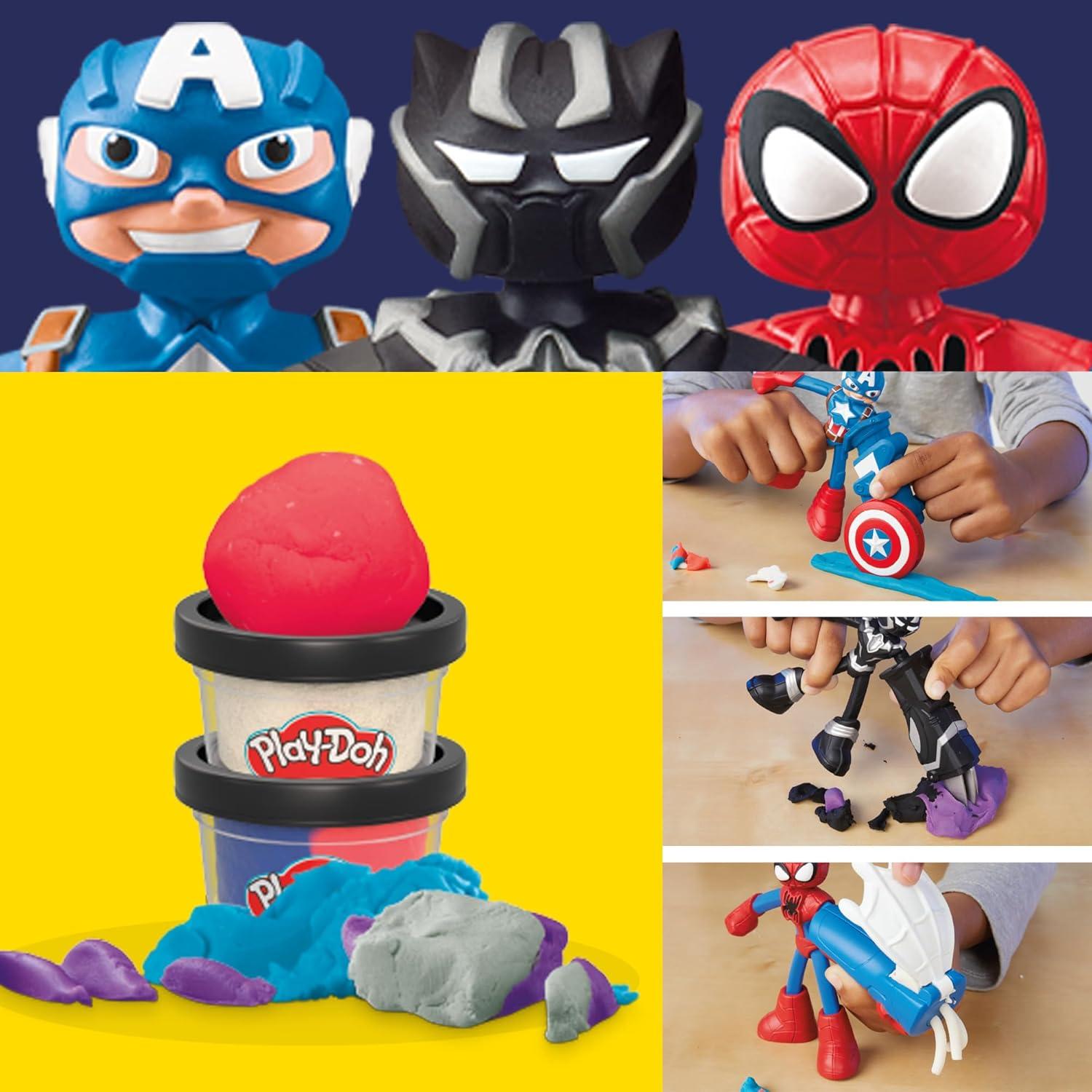Set de Aventura de Héroes Marvel Play-Doh con 3 Figuras