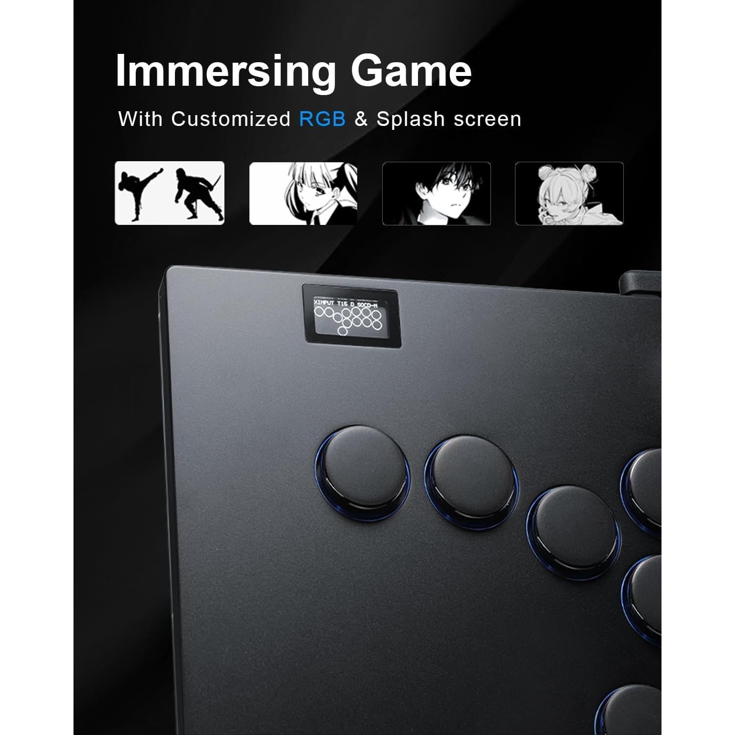 Controlador de Juegos SIXSIR M12+ Sin Palanca RGB para PC/PS4/PS5/Switch