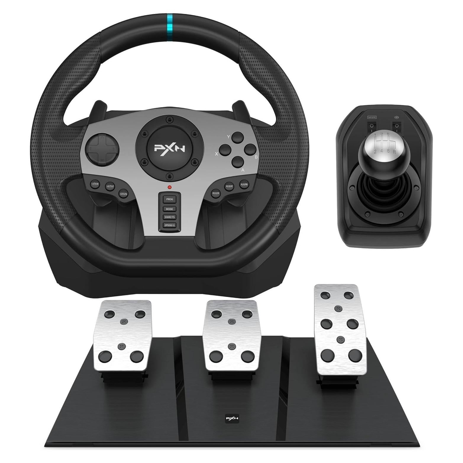 Volante de Carreras PXN V9 con Pedales y Palanca para PS4, PC, Xbox