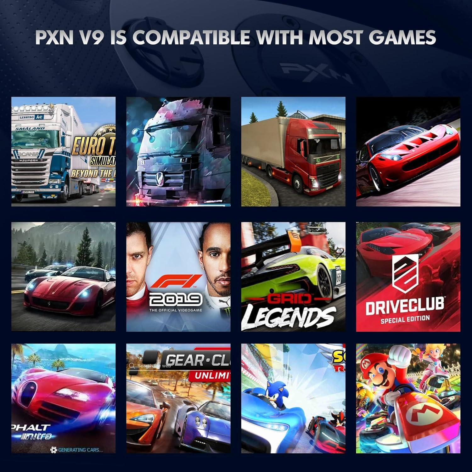 Volante de Carreras PXN V9 con Pedales y Palanca para PS4, PC, Xbox