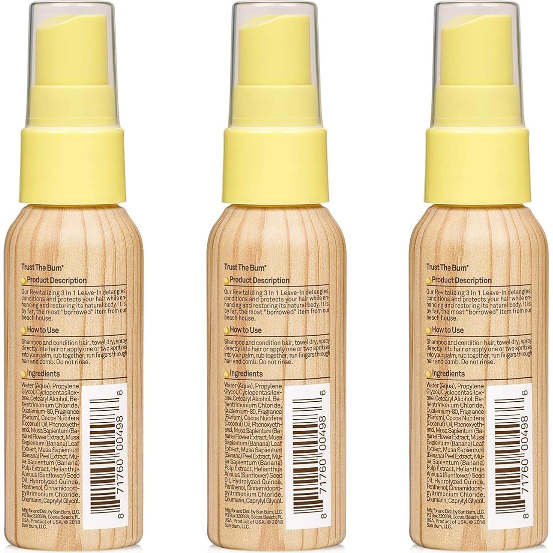 Acondicionador Sin Enjuague Sun Bum 3 en 1 127 g - Antifrizz