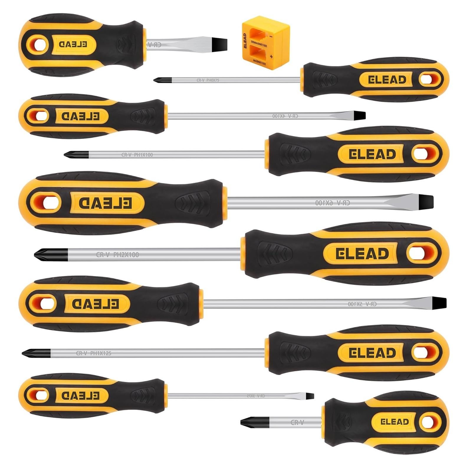 Juego de Destornilladores Magnéticos 11 Piezas ELEAD