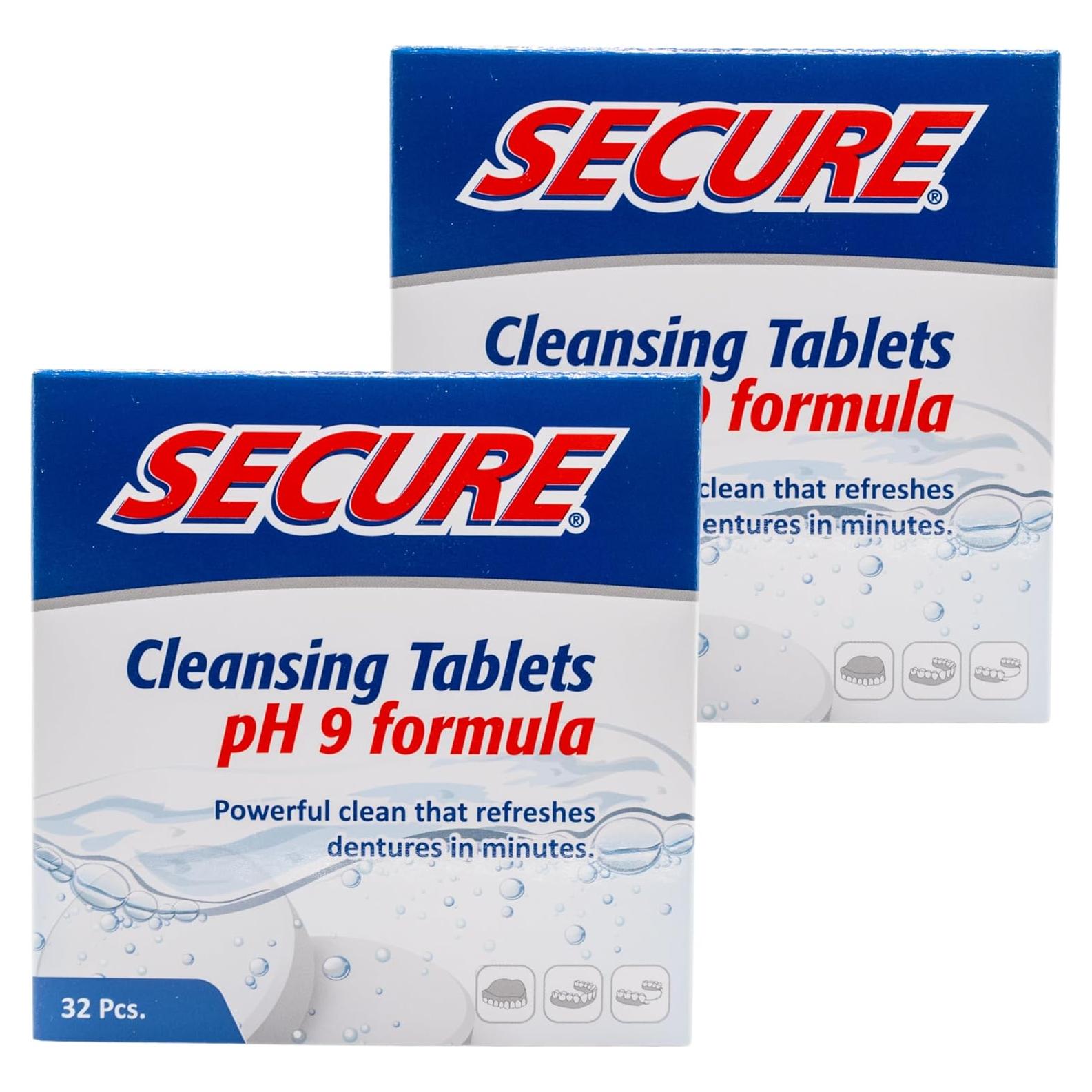 Tabletas de Limpieza Secure FittyDent 32 Tabletas pH 9