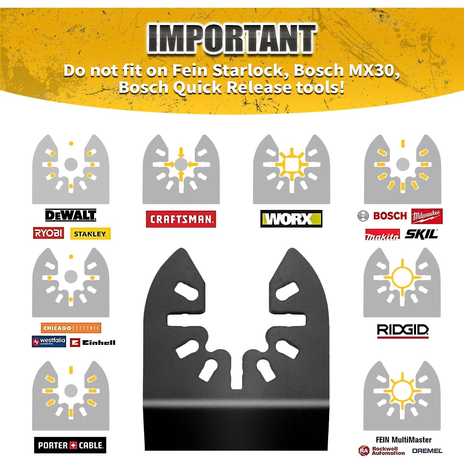 Kit de 20 Hojas de Sierra Oscilante Hiinny - Titanio y Acero